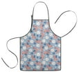 thumbnail image 1 of Blue Baseballs and USA Flags Pattern Kids Aprons for Girls and Boys,Adjustable Neck Strap Toddler Aprons for Kids Cooking Baking, 1 of 7