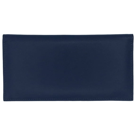 Blue Basic Leather Checkbook Cover