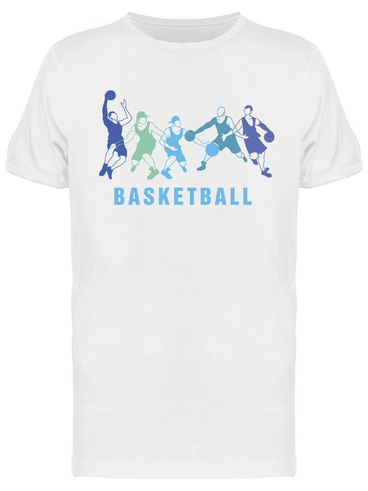 Blue Basketball Players TShirt Men Image by Shutterstock, Male Large