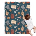 thumbnail image 1 of Blue Basketball Related Items Pattern Blanket,Comfortable Soft Lamb Wool Throw Blanket,All Season,Warm Lightweight Blankets for Sofa Bed Couch Living Room Chair,30"x40", 1 of 4