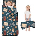 thumbnail image 1 of Blue Basketball Related Items Pattern Toddler Nap Mats for Kids Preschool,Sleeping Mat Bag or Kids,Toddler Sleeping Bag,Toddler Nap Mat or Daycare, 1 of 6