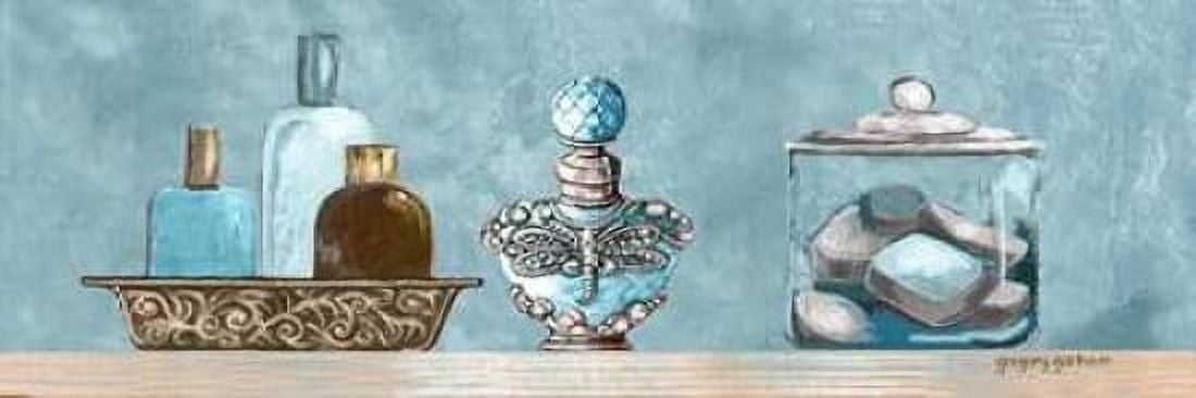 Blue Bath Panel II Canvas Art - Gregory Gorham (8 x 24)