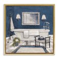 thumbnail image 1 of Stupell Industries Blue Bath Ready For Relaxing Gold Framed Floater Canvas Wall Art, design by Charlene Olson, 18 x 18, 1 of 9