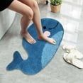 thumbnail image 1 of Blue Bathroom Rugs Whale Bath Rug Cute Non Mat Washable Microfiber Water Absorbent Farmhouse Floor Mat, 1 of 8