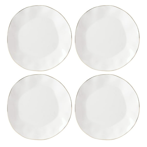 Lenox Blue Bay 4-Piece Set Dinner Plates, 6.40 LB Dinner Plates, Set of 4, White