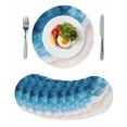 thumbnail image 1 of Blue Beach Coastal Round Placemats Set of 8 for Dinning Tables,Heat-proof Braided Table Mats 13 Inch,Summer Ocean Seaside Nautical Washable Place Mat for Kitchen Restaurant Party Decor Table Setting, 1 of 9