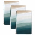 thumbnail image 1 of Blue Beach Gradient Kitchen Towels Set of 3, Boho Sea Waves Ombre Abstract Soft Microfiber Dish Towels, Absorbent Quick-Dry Washable Dishcloths for Kitchen Cleaning, Drying Dishes, 18x28 Inches, 1 of 9