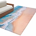 thumbnail image 1 of Blue Beach Large Area Rugs for Bedroom Living Room, Soft Non Slip Carpet Bedside Rug, Summer Ocean Coastal Nautical Seaside Rectangular Floor Cover Kitchen Accent Rug 4'x6' for Dining Room/Office, 1 of 9