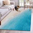 thumbnail image 1 of Blue Beach Summer Area Rugs 2.7'x5', Washable Small Throw Rugs for Kitchen Bedroom, Ocean Seaside Nautical Ombre Indoor Outdoor Rug Non-Slip Low Pile Carpet Runner Reversible Floor Mats, 1 of 8