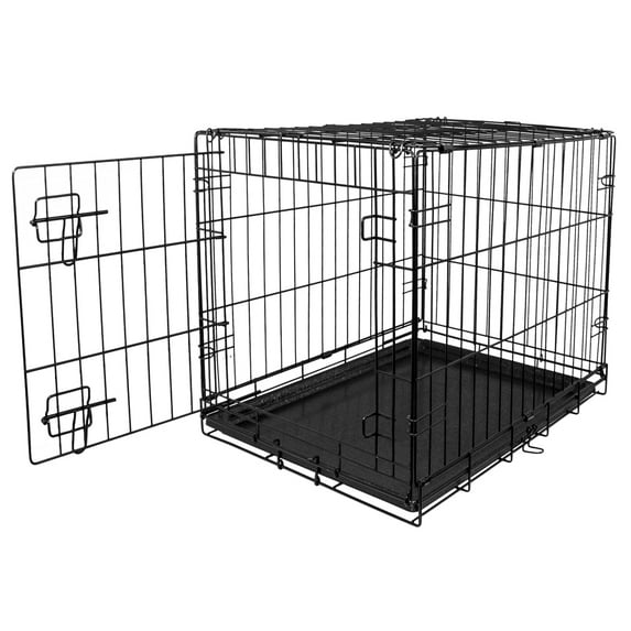Blue Beagle Easy to Clean 24" Steel Folding Pet Kennel for Small Dogs