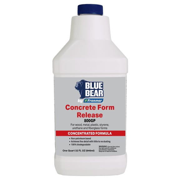 Blue Bear Concrete Form Release 800GP, Quart - BBI GFQTEAWDT1