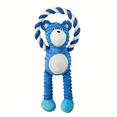 thumbnail image 1 of Blue Bear Plush Dog Toy with Rope Ring, Interactive Tug of War Chew Toy, Durable Teeth Cleaning Pet Toy for Small to Medium Dogs, 1 of 8