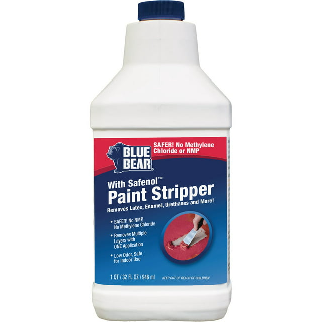 Blue Bear with Safenol 1 Qt. Paint & Varnish Stripper BBRSS6QMWT1