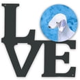 thumbnail image 1 of Blue Bedlington Terrier Metal Wall Artwork LOVE, 1 of 2