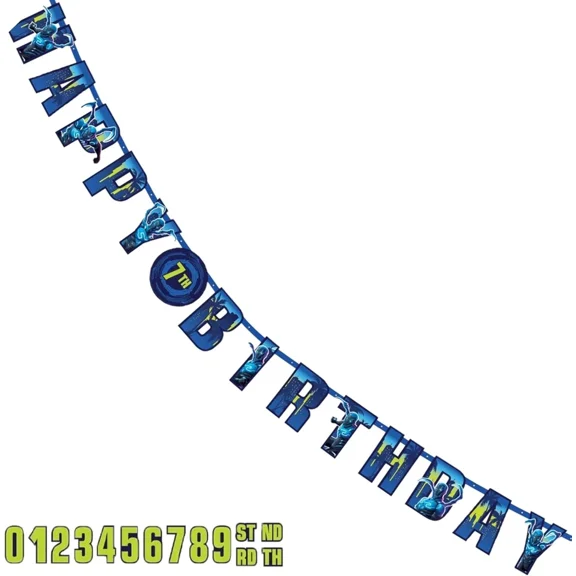 Blue Beetle Dc Comics Superhero Birthday Party Decoration Jumbo Letter Banner
