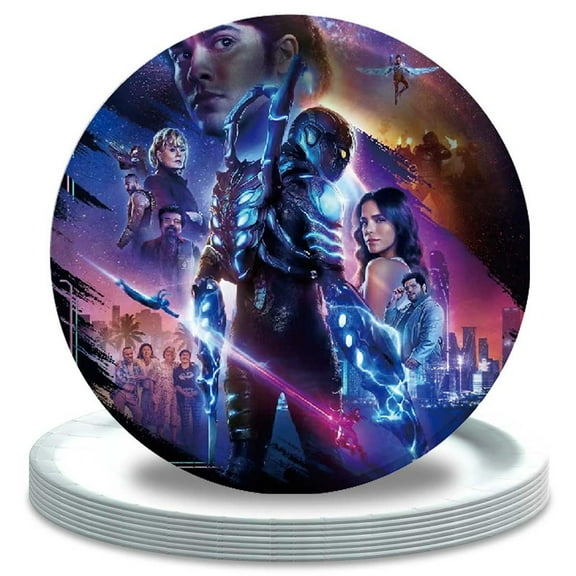 Blue Beetle Paper Plates Birthday Decorations Party Supplies Tableware Disposable Dinnerware