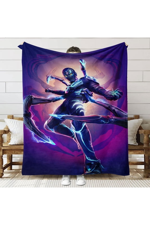 Blue Beetle Throw Blanket Gifts for Fans Lover Girls Boys Women Present Hoodie Him Bed 30"x40"