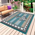 thumbnail image 1 of Blue Beige Anchor Outdoor Rug 3x5 Ft, Non Slip Washable Area Rug, Nautical Summer Beach Coastal Ocean Patio Rugs Carpet Runner, Large Floor Mat for Indoor/Outdoor Deck Porch Camping, 1 of 8