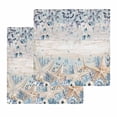 Blue Beige Coastal Kitchen Dish Towels for Drying Dishes Set of 2 ...