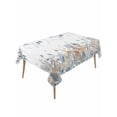 thumbnail image 1 of Blue Beige Coastal Rectangle Tablecloth, Beach Starfish Summer Eucalyptus Waterproof & StainResistant Tablecloth, Washable Oil-proof Table Cover for Dining/Party/Wedding/Camping/Buffet 54x108 In, 1 of 9