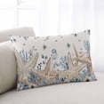 thumbnail image 1 of Blue Beige Coastal Throw Pillow Covers, Beach Starfish Summer Eucalyptus Rustic Soft Breathable Pillow Cases with Invisible Zipper, King Size Pillowcases for Couch Bed Sofa Chair 20x36 Inches, 1 of 9
