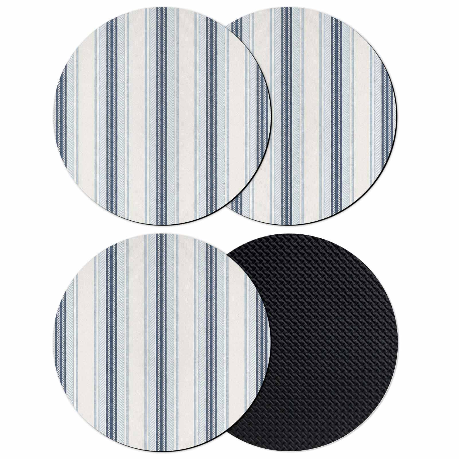 Blue Beige Coasters Set of 4, Absorbent Coasters for Drinks, Modern ...