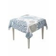 thumbnail image 1 of Blue Beige Crab Coastal Table Cloth, Summer Coral Nautical Waterproof Tablecloth for Square Tables, Reusable Washable Fabric Table Cover for Restaurant Kitchen Dining Tables 60"x60", 1 of 6