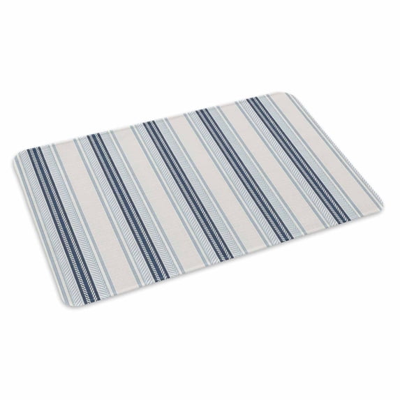 Blue Beige Doormat Outdoor Entrance 20"x31.5", Modern Abstract Gradient Vertical Stripes Absorb Moisture Dirt Door Mats, Non-Slip Rubber Backing Floor Mats Indoor, Low-Profile Front Door Rugs