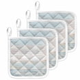 thumbnail image 1 of Blue Beige Farmhouse Pot Holders for Kitchen Heatproof Potholder, 4 Pack Vintage Wooden Striped Hot Pads Multipurpose Oven Pads Cloth Potholders Trivet for Cooking and Baking, 1 of 8