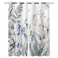 thumbnail image 1 of Blue Beige Floral Blackout Curtains for Bedroom Living Room Darkening Curtains 84 Inch Length 2 Panels Set Farmhouse Botanical Window Curtain Thermal Insulated Window Treatment Grommet Drapes 52"x84", 1 of 9