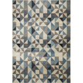 thumbnail image 1 of Blue & Beige Nested Diamonds Modern Area Rug - Blue - 5 x 8 ft., 1 of 1