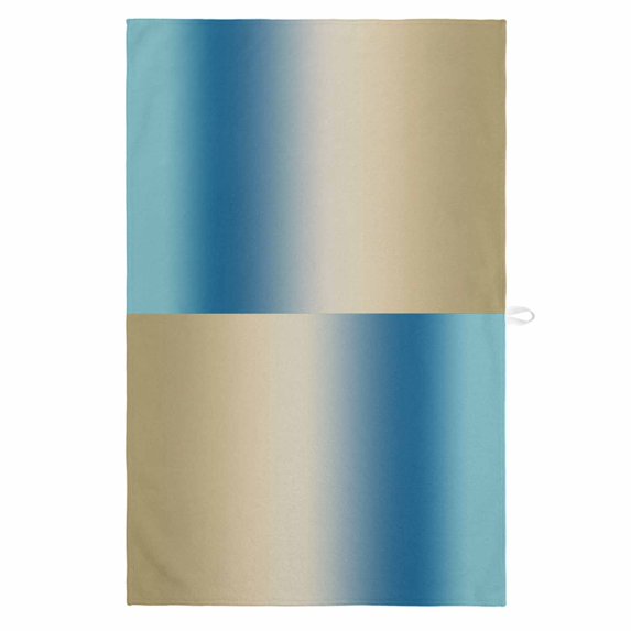 Blue Beige Ombre 1 Pack Kitchen Towel, Water Absorbent Dish Towel, Contemporary Art Abstract Aesthetics Decorative Hand Towels - Quick Drying Cloth for Cooking Baking, 18x28 Inch