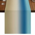 thumbnail image 1 of Blue Beige Ombre Burlap Cotton Table Runner 13x70 Inches Long, Modern Gradient Abstract Art Farmhouse Table Runners, Outdoor Dining Tablecloths Decor for Baby Shower/Party/Wedding, 1 of 8