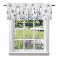 thumbnail image 1 of Blue Beige Spring Floral Kitchen Curtain Valances for Windows Farmhouse Short Curtains, Summer Botanical Watercolor Rod Pocket Valance Curtain for Bedroom Cafe Living Room, 1 of 8