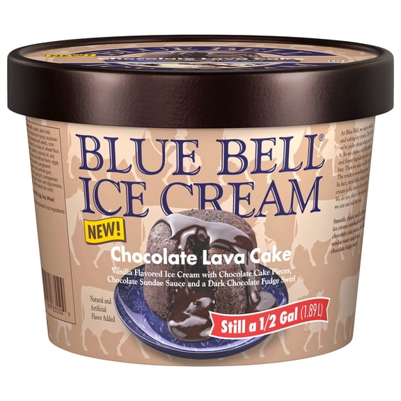 Blue Bell Chocolate Lava Cake Ice Cream Half Gallon, 64 fl oz