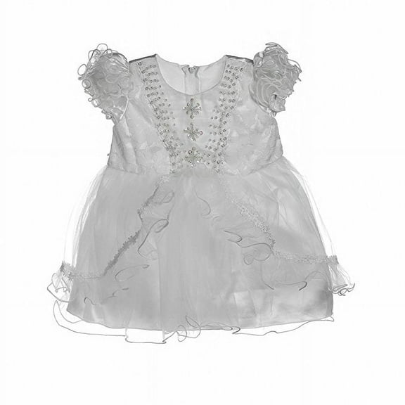 Blue Bell HANDMADE Girls Tulle Wedding Party Slip Dress-Ceres-White-1