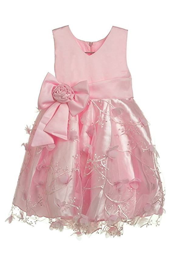 HANDMADE Toddler Tulle Princess Flower Girl Dress for Wedding Party - Hades - Pink-3