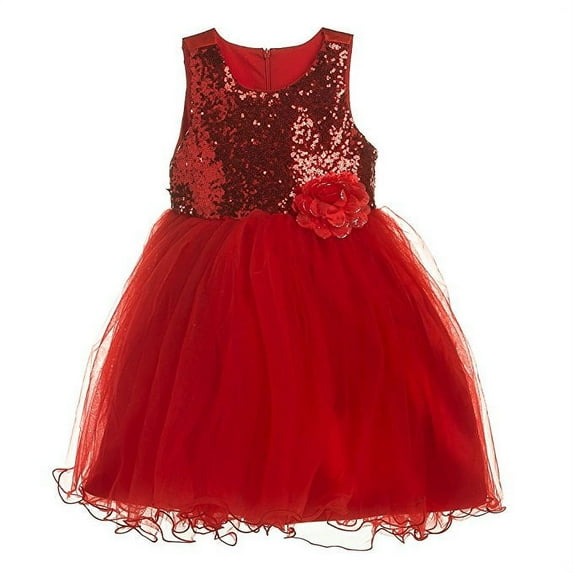 Blue Bell HANDMADE Toddler Tulle Princess Flower Girl Dress for Wedding Party - Minerva - Red-9