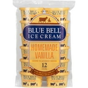 Blue Bell Homemade Vanilla Ice Cream Cups, 3.0 fl oz, 12 Count
