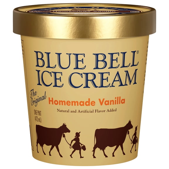 Blue Bell Homemade Vanilla Ice Cream Pint, 16 fl oz