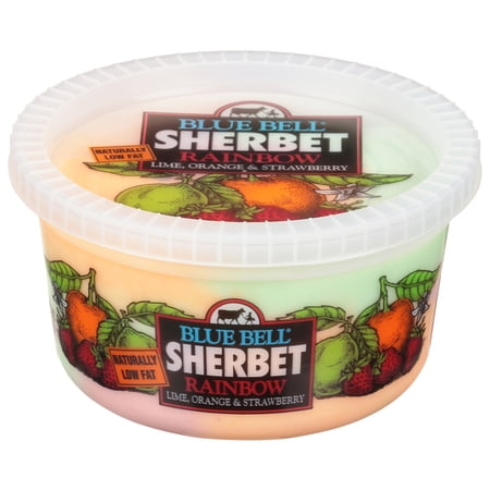 Blue Bell Low Fat Rainbow Sherbet Quart, 32 fl oz