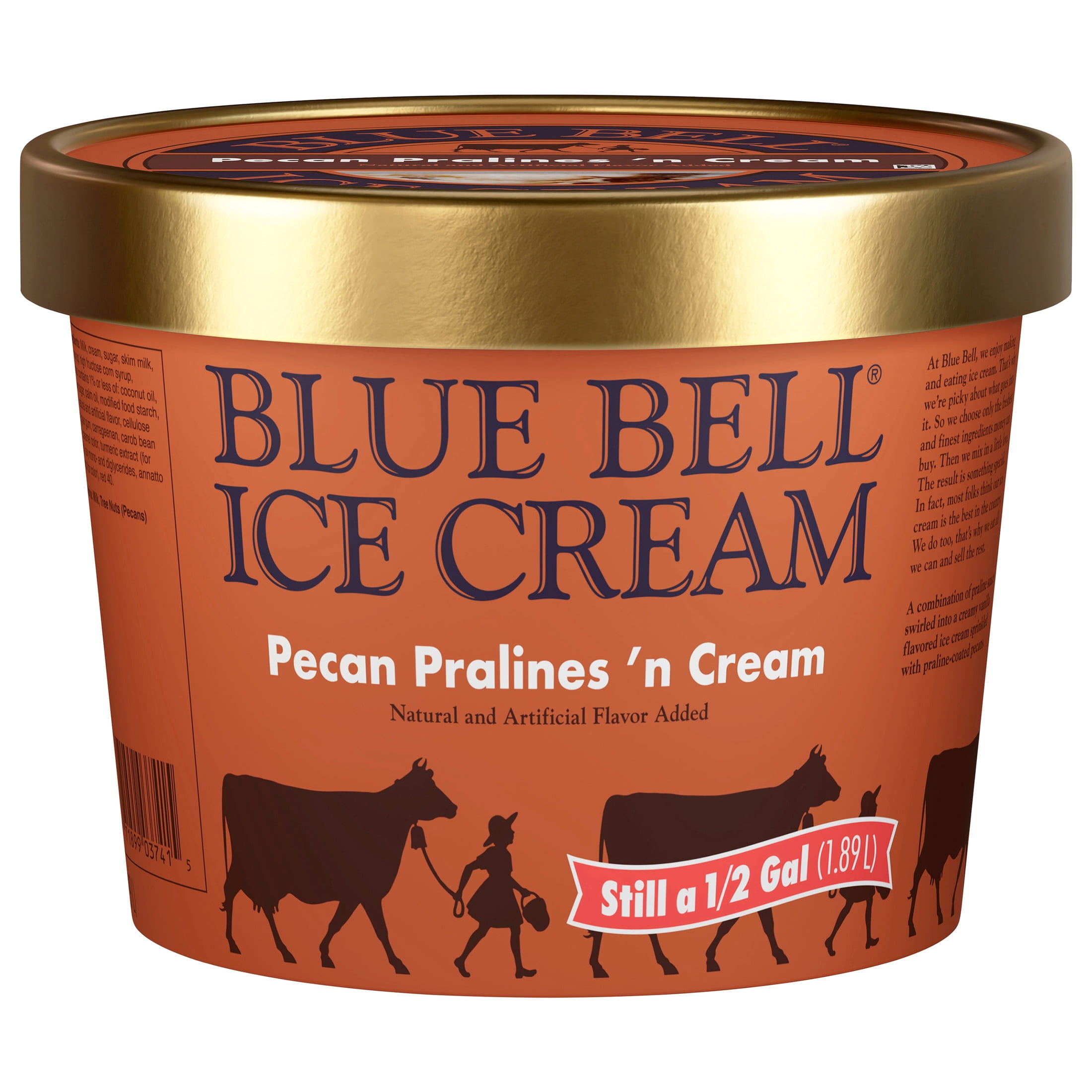Blue Bell Pecan Pralines 'n Cream Ice Cream Half Gallon, 64 fl oz