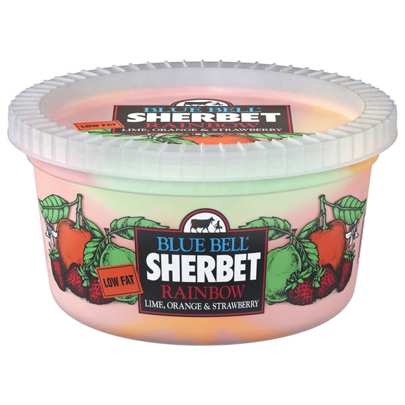 Blue Bell Low Fat Rainbow Sherbet Quart, 32 fl oz
