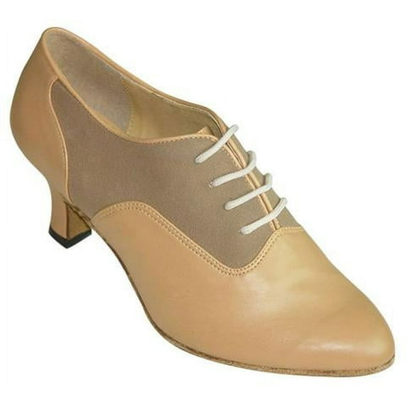 Blue Bell Shoes HANDMADE Women's Ballroom Wedding Competition Dance Shoes Anna - Beige - 2.5" -8.5