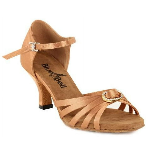 Blue Bell Shoes HANDMADE Women's Ballroom Wedding Competition Dance Shoes Emily - Tan - 3.0" -9