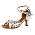 thumbnail image 1 of Blue Bell Shoes HANDMADE Women's Ballroom Wedding Competition Dance Shoes Valerie - Silver - 3.0" -8, 1 of 3
