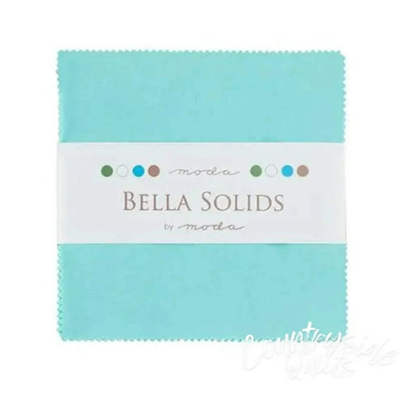 Blue Bella Solids Egg Blu Charm Pack Precuts