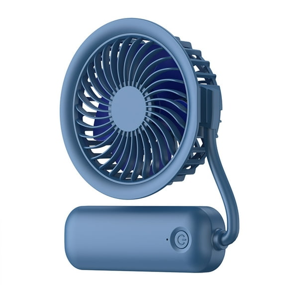 Blue Bendable Tripod Handheld Fan 3 Speeds Usb Rechargeable Wrap Around ...