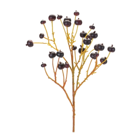 Blue Berry Spray Set - 6 Pieces Holiday Decor - Christmas Tree Accent - Winter Berries Arrangement