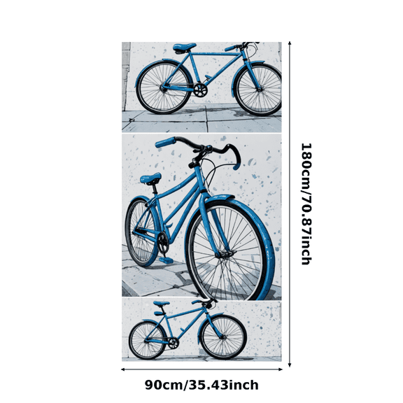 Blue Bicycle Themed Backdrop Banner Background Decorations for Cycling Events Party Supplies Bike Enthusiast Gatherings Photography Props Bike Themed Parties